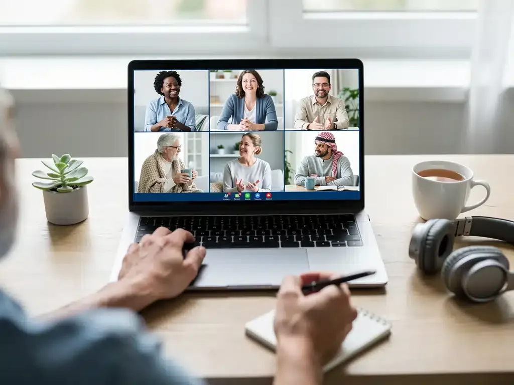 Diverse individuals engaging in virtual therapy for 2026 mental health benefits