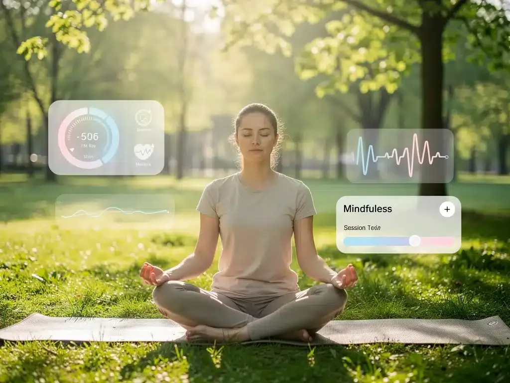 Person meditating to improve mental wellness, leveraging employee benefits.