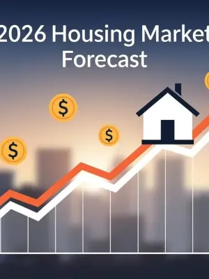 Financial chart with house icon illustrating 2026 Housing Market Forecast trends