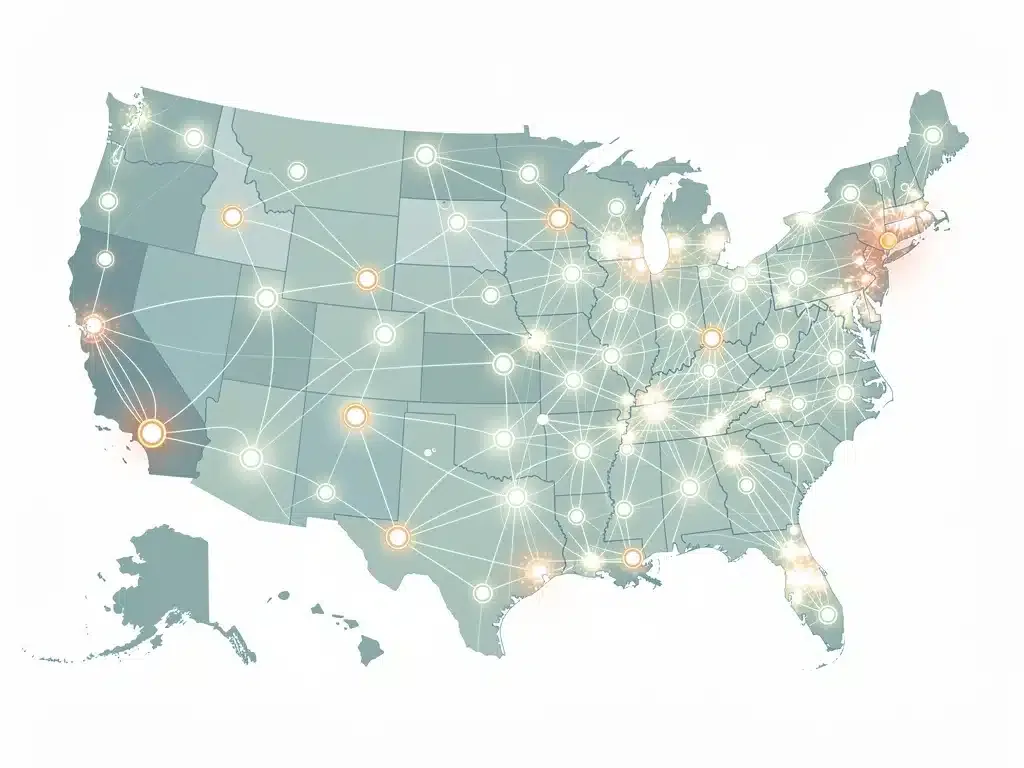 Map showing expanded mental health service network.