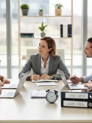 Family mediation session with professional mediator