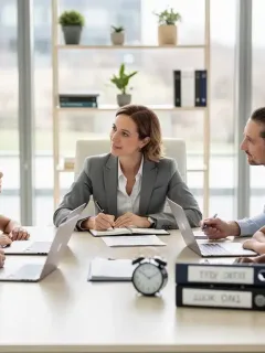 Family mediation session with professional mediator