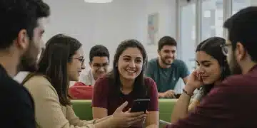 Jóvenes españoles conversando, priorizando la salud mental en sus relaciones.